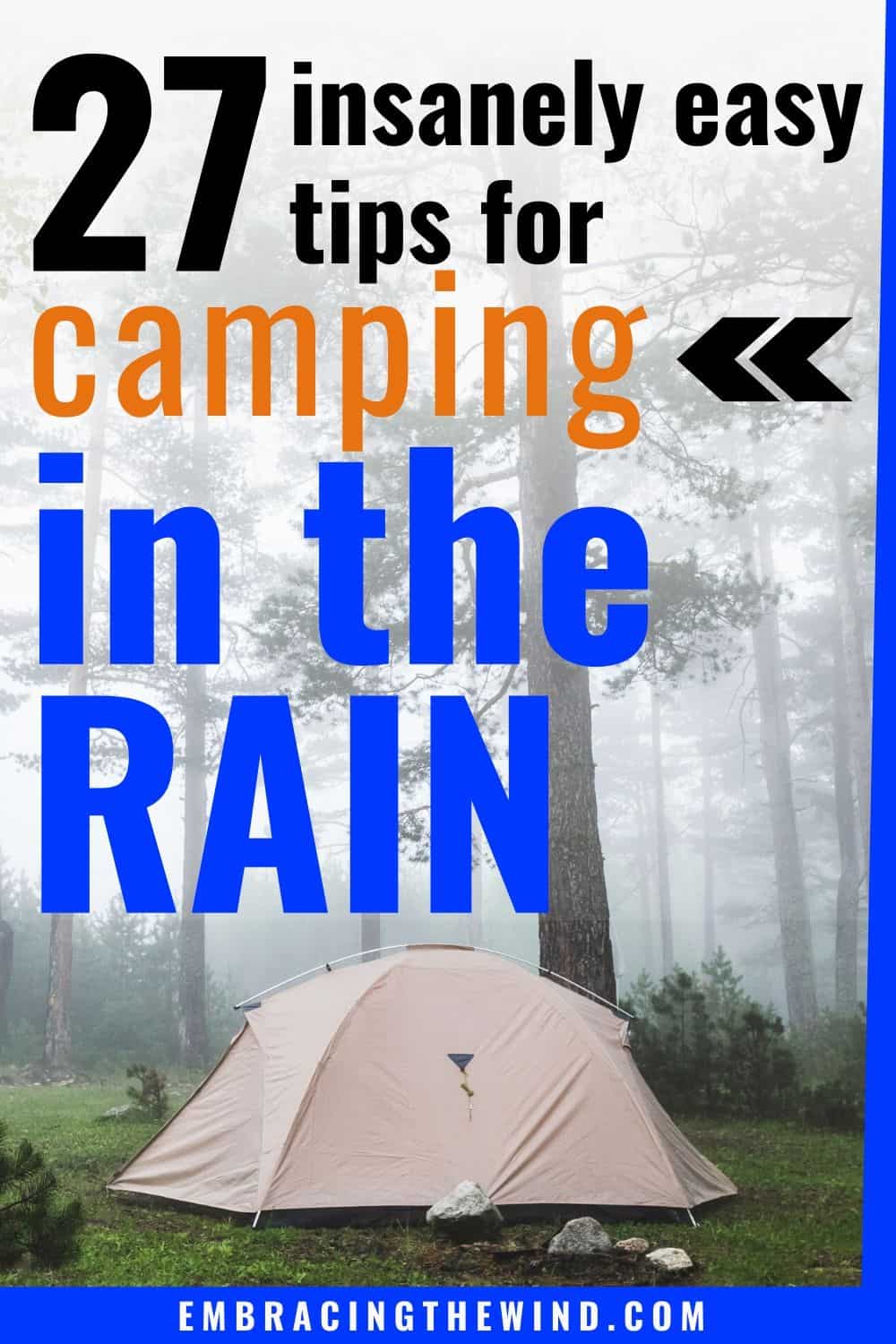 Tips for camping in the rain