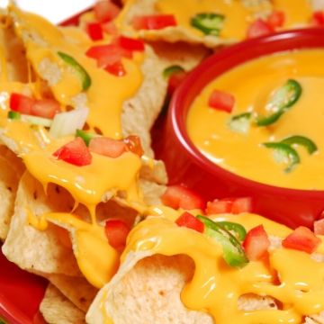 Cheese nachos for camping food